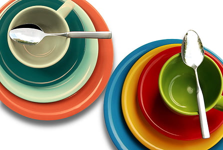multicolored saucer and teacup thumbnail