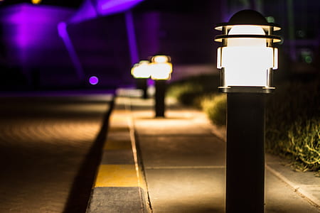road, lights, night, street thumbnail
