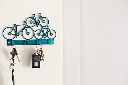 Blue Bike Shaped Key Hook Photo thumbnail