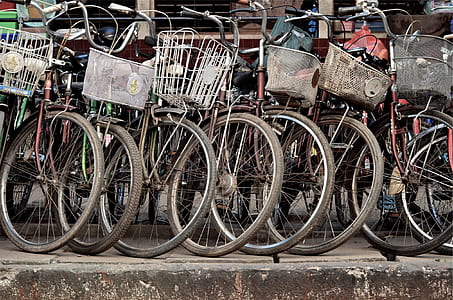 parked assorted-color bicycle lot thumbnail