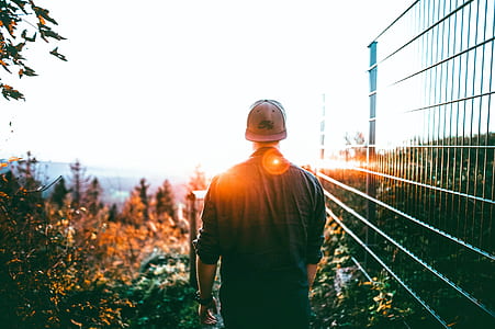 dawn, nature, sky, man thumbnail