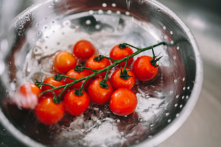 Washing vegetables in colander thumbnail