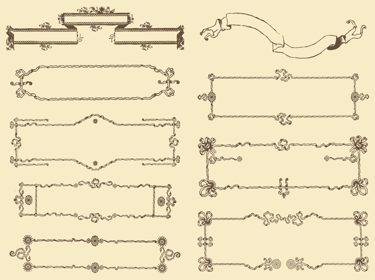 Old Style Drawing Ribbon Banners Ai File Free Graphics Uihere