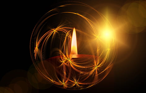 lighted red candle thumbnail