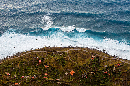 aerial view of seashore thumbnail