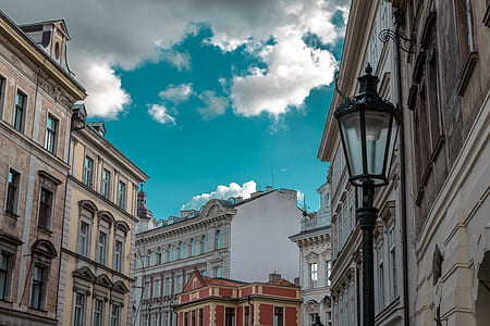 Low-angle Photography of Street Light and Buildings thumbnail