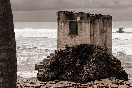 photo of ruin near sea thumbnail