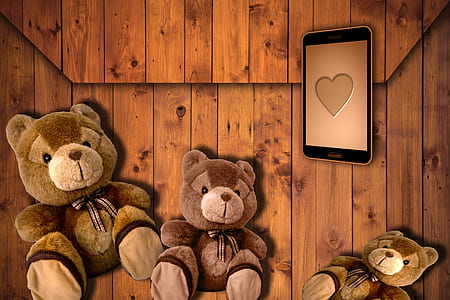 three brown bear plush toys thumbnail