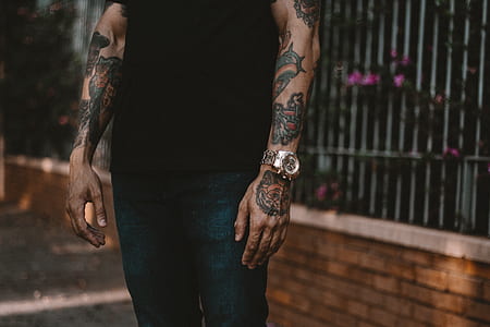 person standing near wall thumbnail