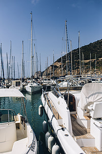 Port Ginesta harbor in Barcelona, Catalonia, Spain thumbnail