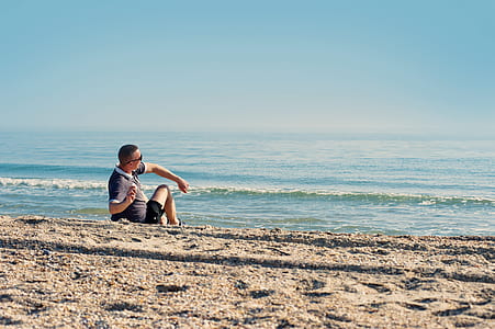 sea, man, person, beach thumbnail
