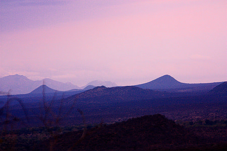 Mountain landscape Silhouette in Kenya, Africa thumbnail