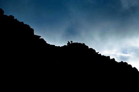 silhouette of a person sitting on mountain thumbnail