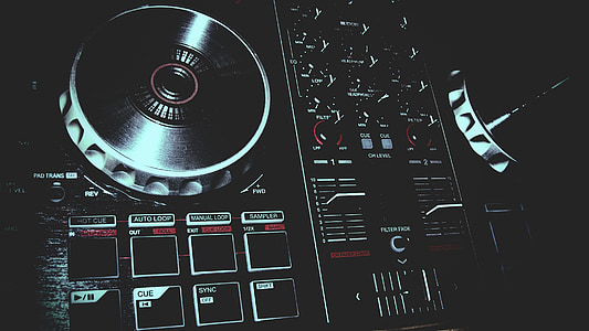 closeup photo of black DJ controller thumbnail
