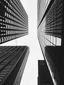 low angle photography of high rise buildings at daytime thumbnail