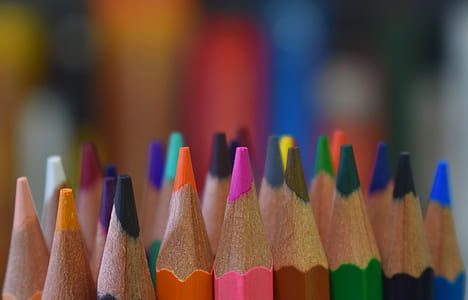 selective focus photography of color pencils thumbnail