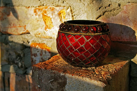 macro shot photography of red glass container thumbnail