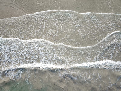 bird's-eye view photography of seashore thumbnail