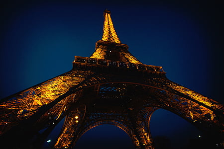 low-angle photography of Eiffel Tower, Paris during blue hour thumbnail