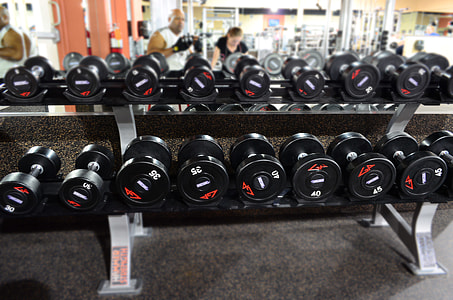 black steel dumbbells thumbnail