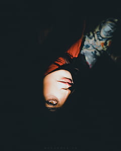 selective focus photography of woman face thumbnail