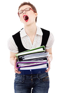 woman carrying file folders thumbnail