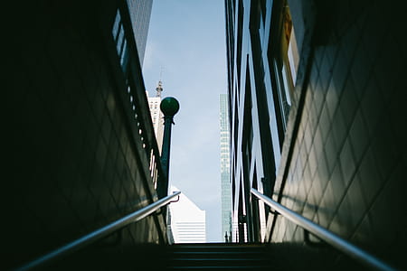 subway stairs during day thumbnail