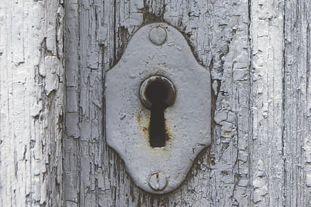 White Metal Key Hole thumbnail