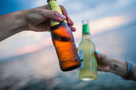 shallow focus photography of glass bottles thumbnail
