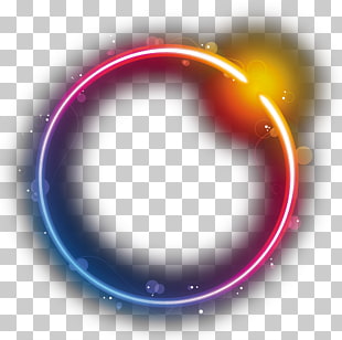 Circle 7 logo Rainbow, Rainbow Circle Star eclipse, round orange, pink, and yellow light PNG clipart