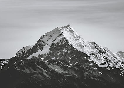 grayscale photo of mountain thumbnail