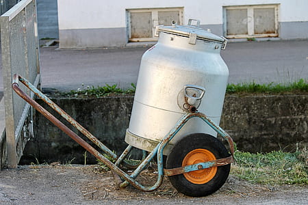 gray storage tank on trolley near drainage thumbnail