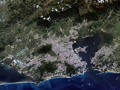 Satellite Image of Rio De Janeiro in Brazil thumbnail