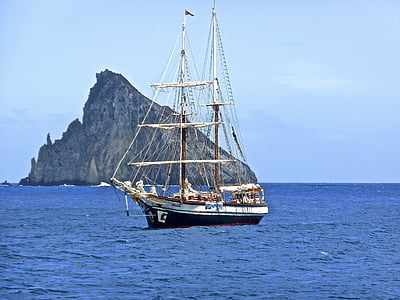 white sailing boat on sea thumbnail