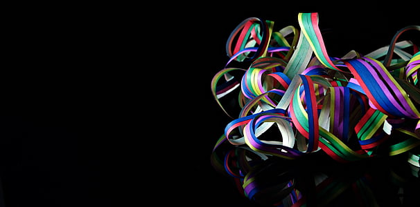 chiaroscuro photography of multicolored textile thumbnail