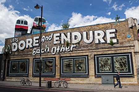 ‘Adore and Endure’ street art captured in Shoreditch, East London thumbnail
