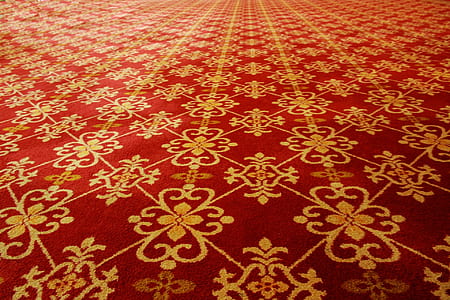 red and gold floral textile thumbnail