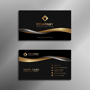 Black and gold business card eps file