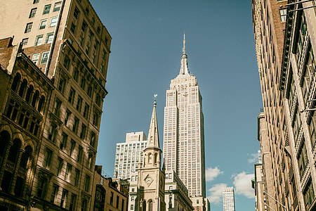 Street level shot capturing the Empire State Building in Manhattan, New York City thumbnail
