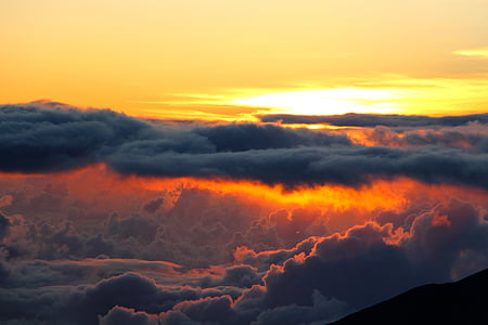 grey cloudy sky with sunset thumbnail
