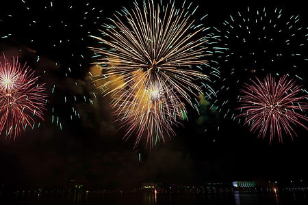 assorted-color fireworks display during night time thumbnail