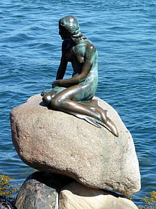 The Little Mermaid statue near body of water thumbnail