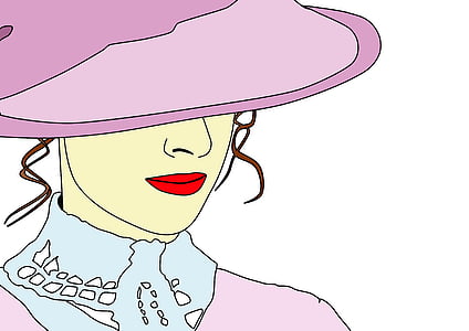 woman in pink and blue top illustration thumbnail