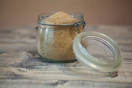 clear glass of jar with sugar inside thumbnail