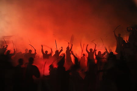 silhouette of group of people painting thumbnail