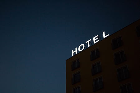 lighted white Hotel signage thumbnail