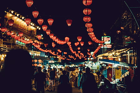group of people walking in market thumbnail