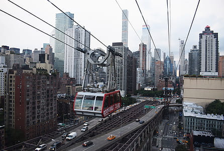 aerial photography of road with buildings thumbnail