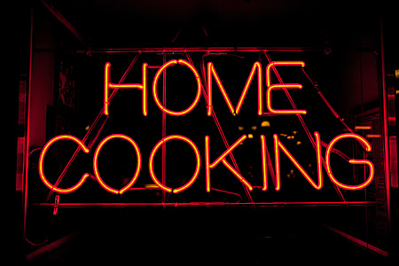 Neon ‘home cooking’ sign, image captured in New York City with a Canon 5D DSLR thumbnail