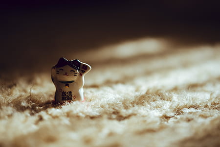 selective focus photography of cat figurine thumbnail